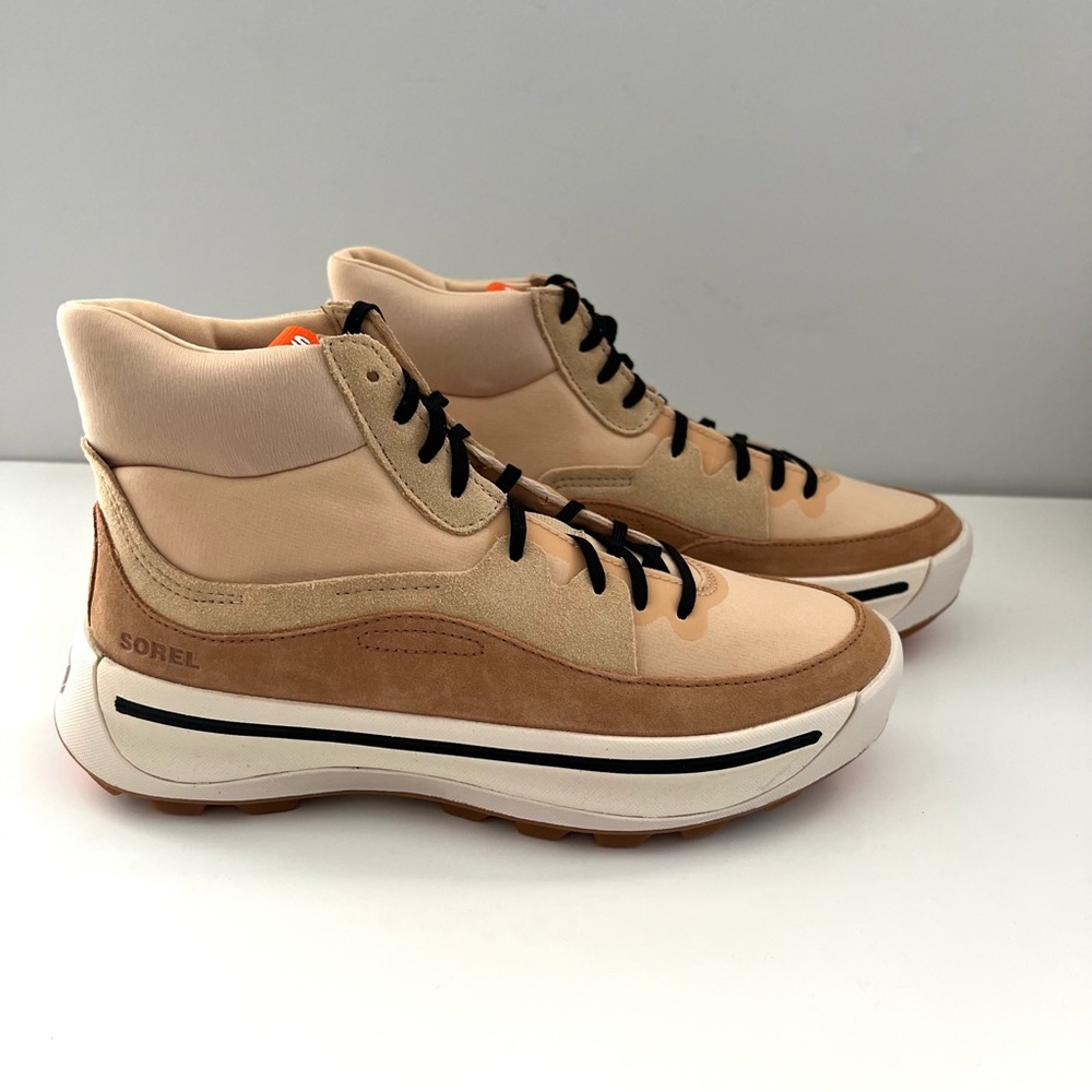 🌟LAST ONE! SOREL WOMENS ONA 503 MID HIGH TOP SNEAKER - TAN SIZE 9 - Picture 11 of 15